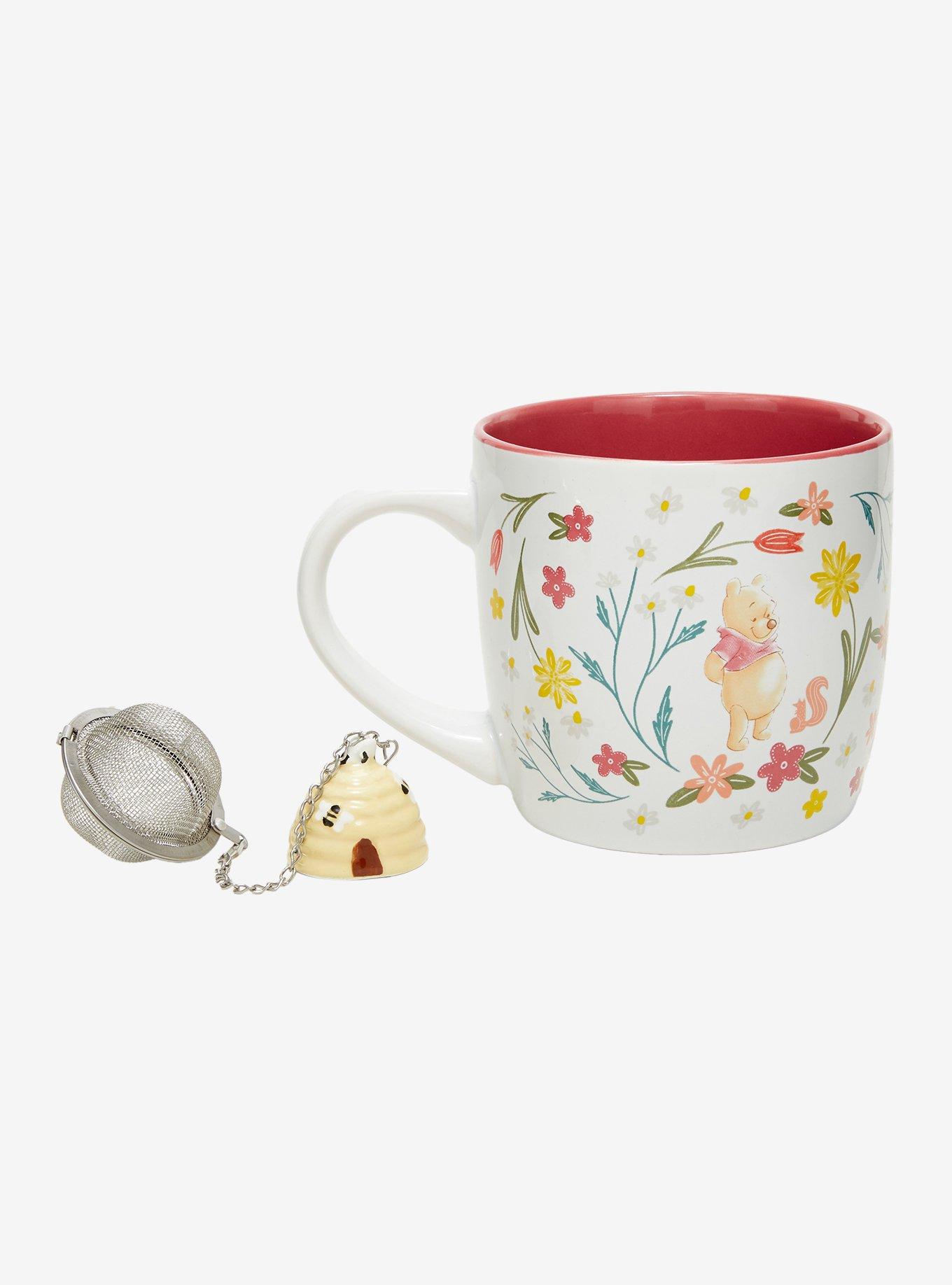 Disney Winnie the Pooh Floral Mug & Tea Infuser Set, , alternate