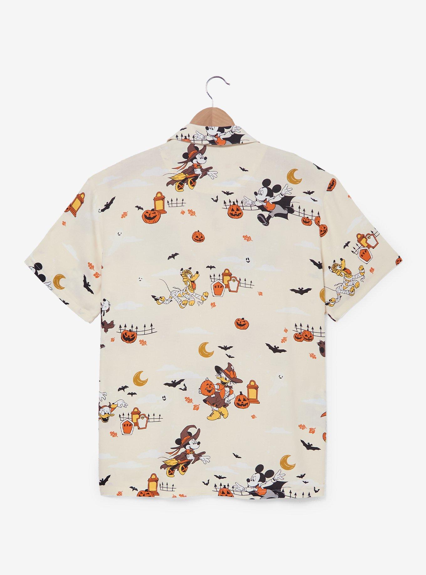 Disney Mickey and Friends Halloween Costumes Allover Print Woven Button-Up - BoxLunch Exclusive, , alternate - view 3