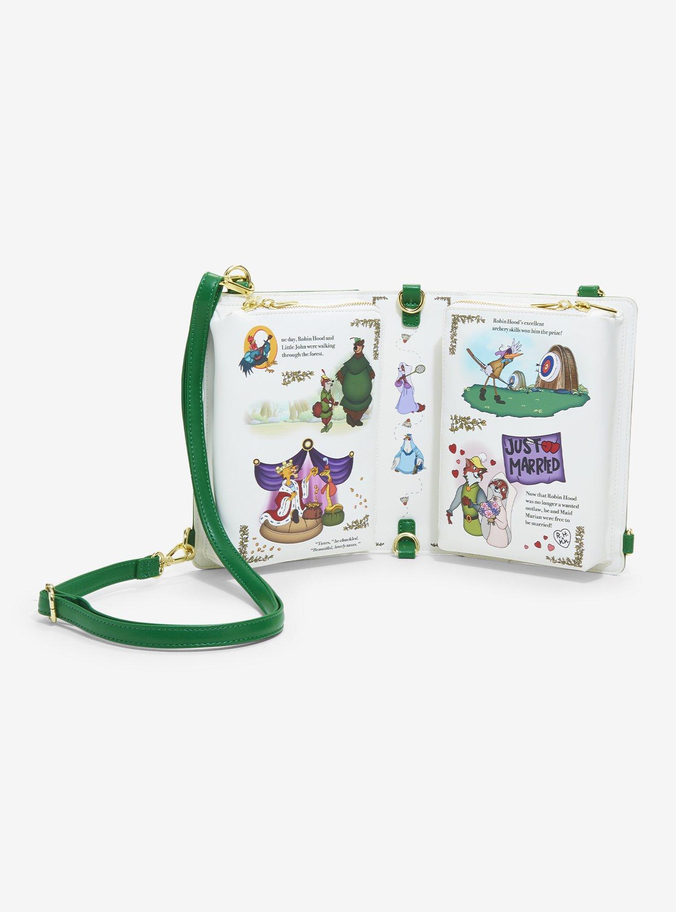 Loungefly Disney Robin Hood Book Convertible Crossbody Bag, , alternate - view 5