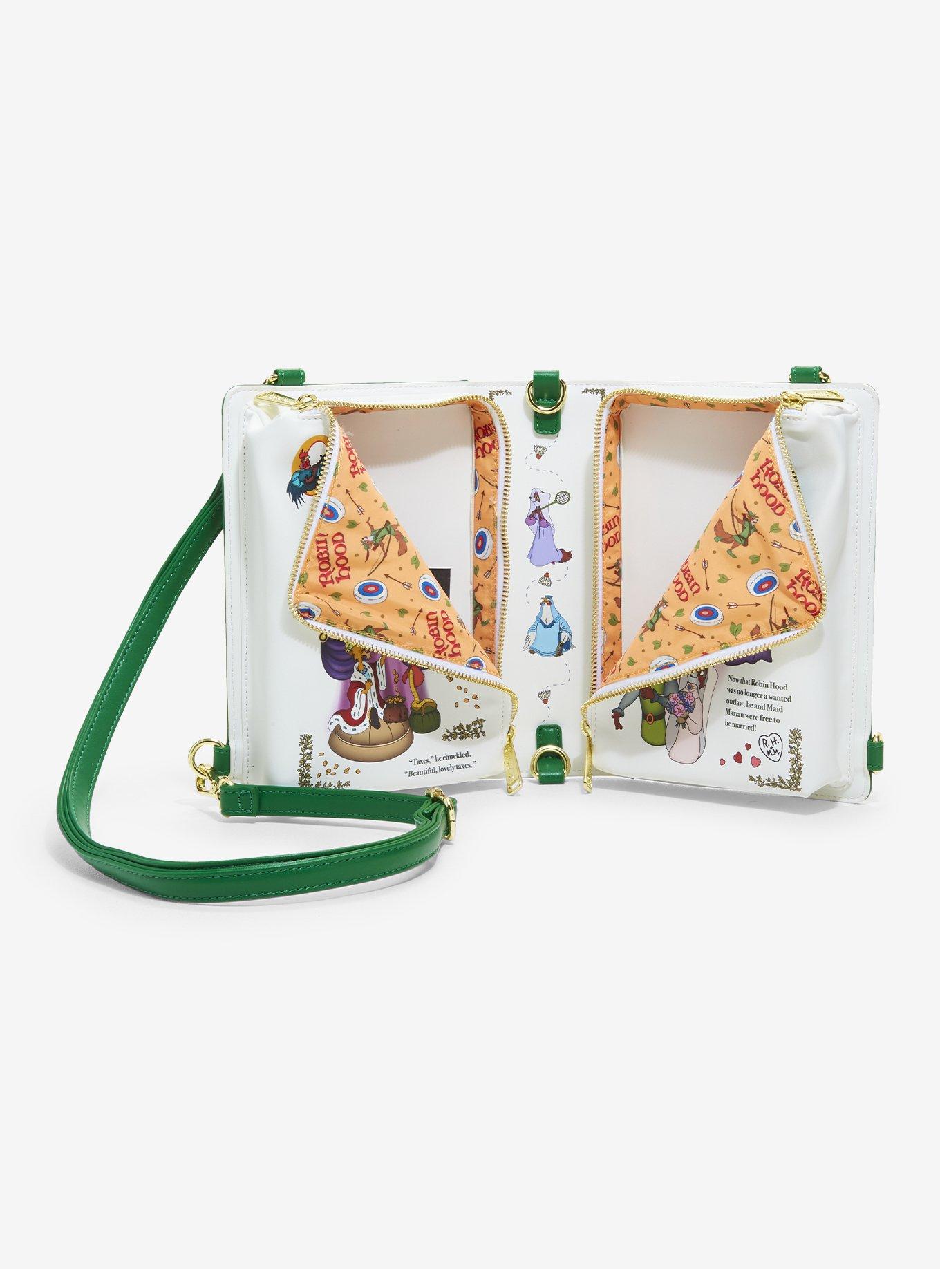Loungefly Disney Robin Hood Book Convertible Crossbody Bag, , alternate - view 6