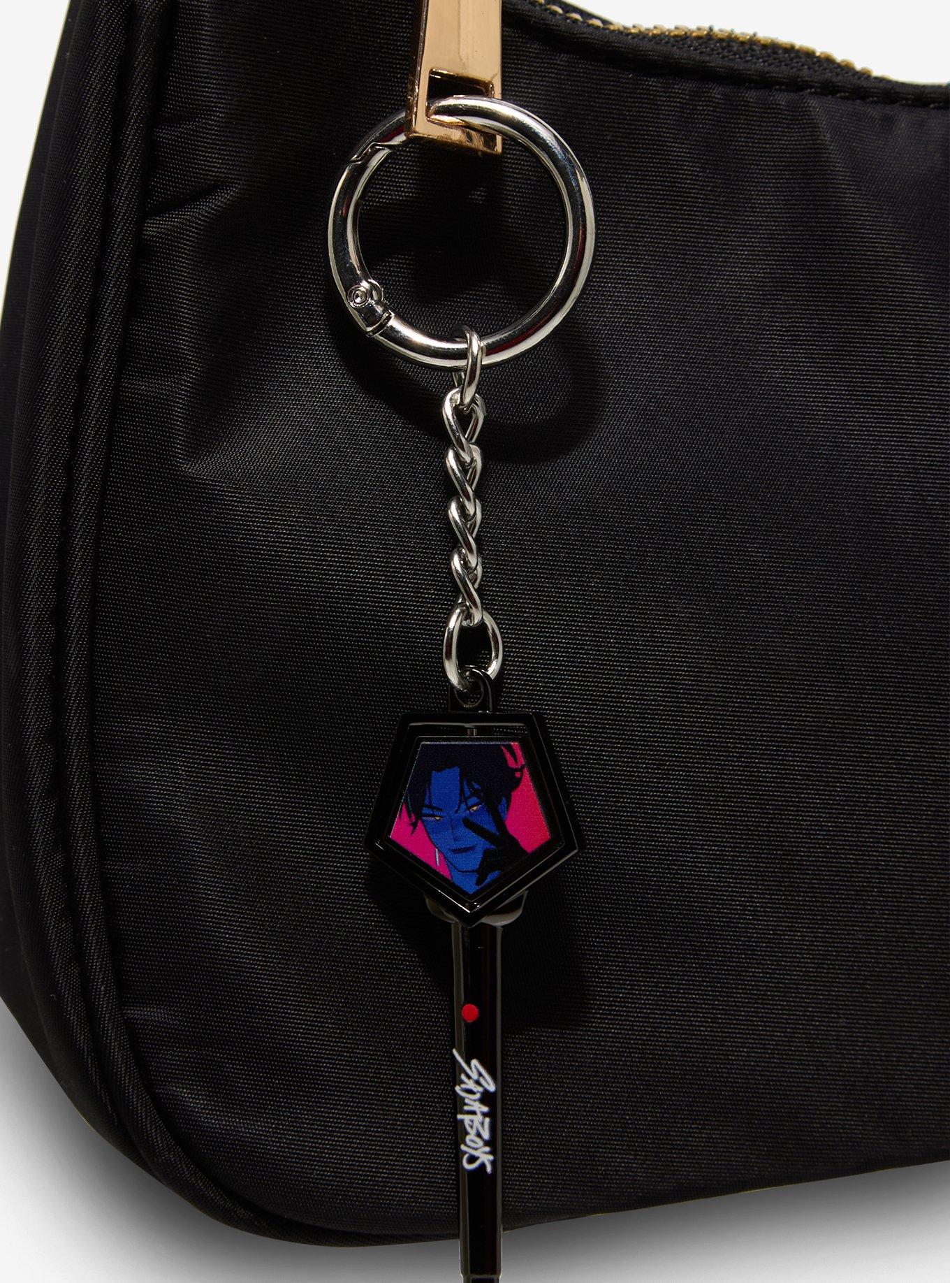 KPop Demon Hunters Saja Boys Lightstick Blind Box Spinner Keychain - BoxLunch Exclusive, , hi-res