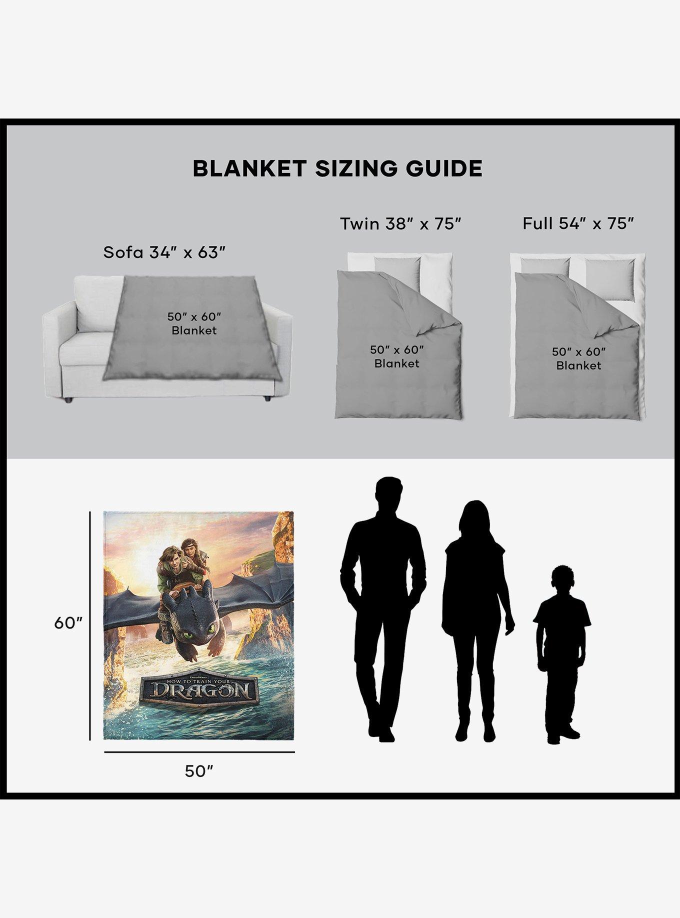 How to Train Your Dragon: Live Action Flight Above the Sea Silk Touch Sherpa Throw Blanket, , alternate
