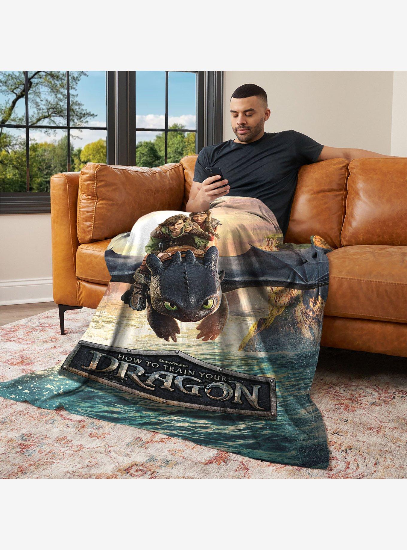 How to Train Your Dragon: Live Action Flight Above the Sea 60x80" Silk Touch Throw Blanket, , alternate