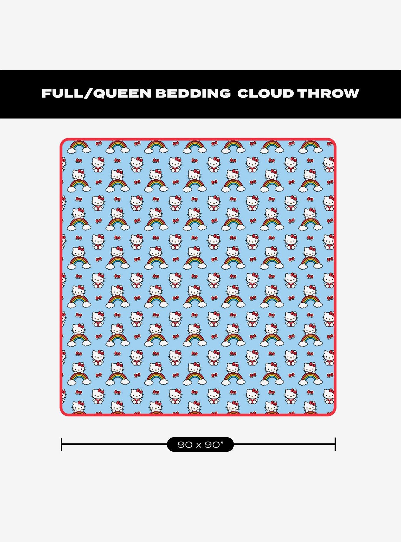 Hello Kitty Clouds and Bows 90x90" Cloud Throw Blanket, , alternate