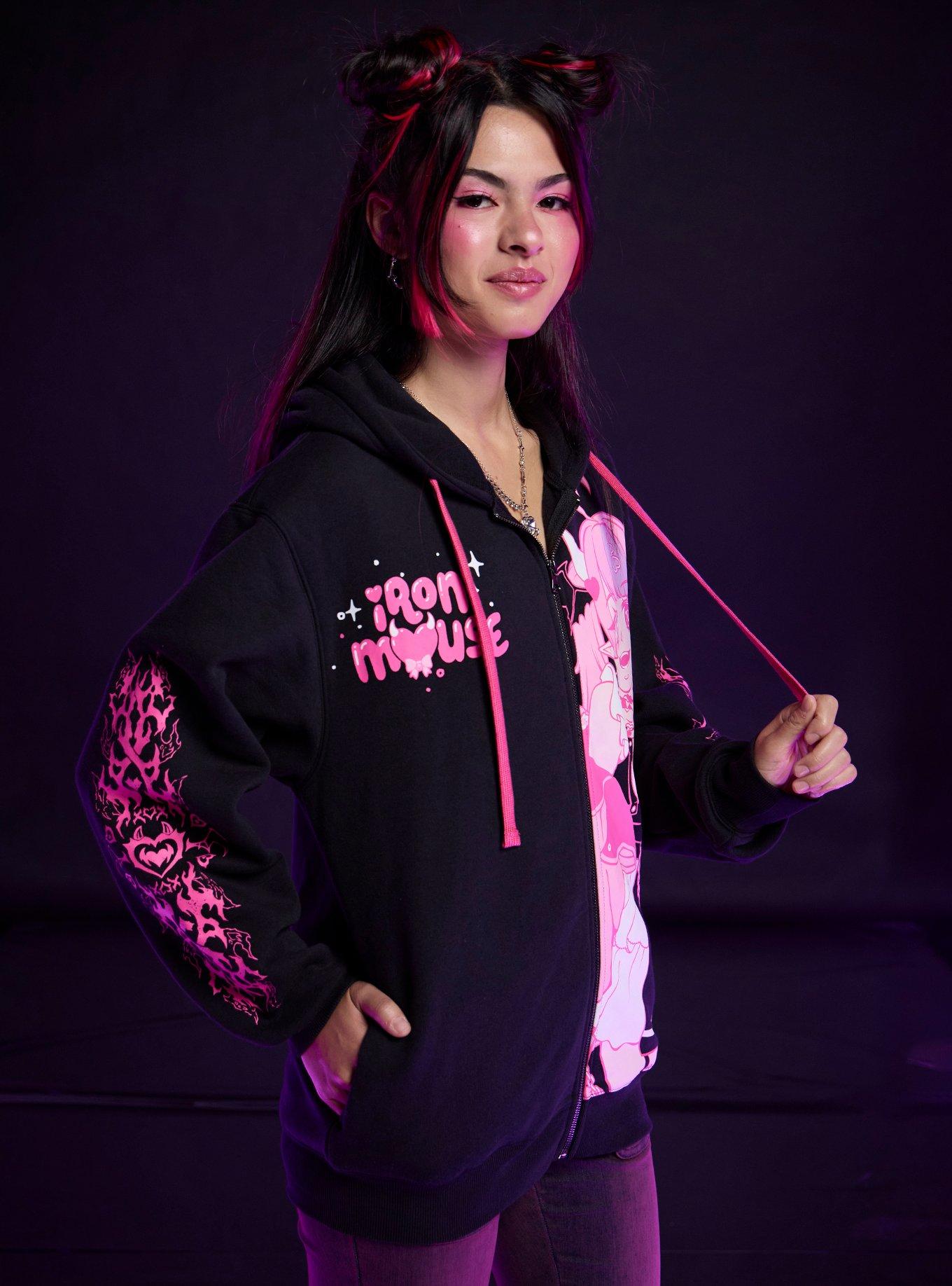 Ironmouse Heart Sigil Hoodie, PINK, alternate - view 5
