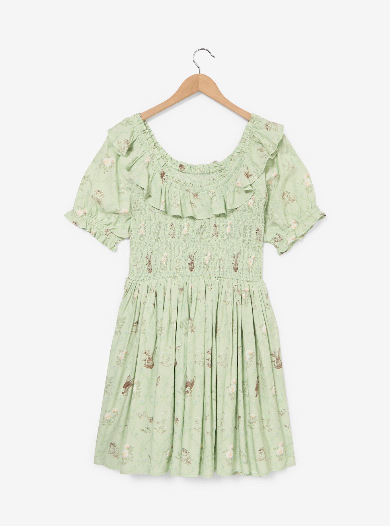 Disney Bambi Floral Allover Print Smock Dress - BoxLunch Exclusive, , hi-res