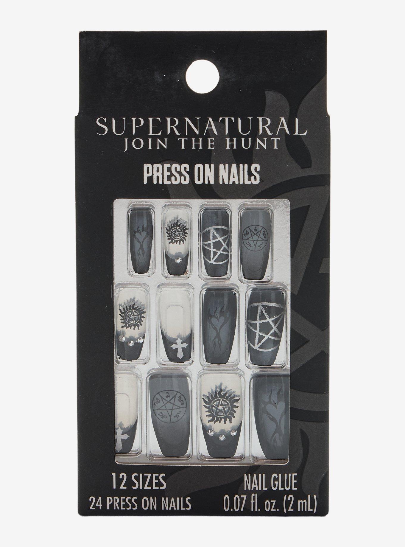 Supernatural Black & White Press-On Nail Set, , hi-res