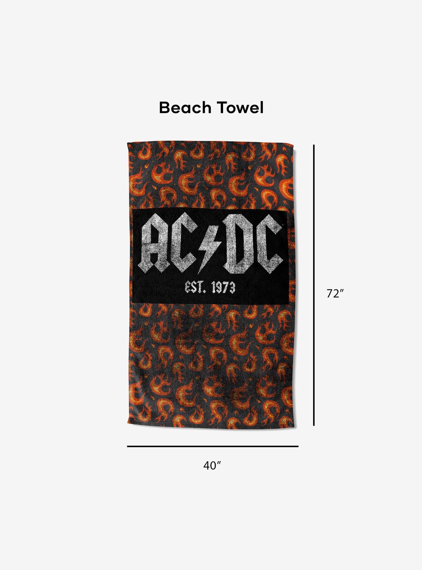 AC/DC Est. 1973 Beach Towel, , alternate