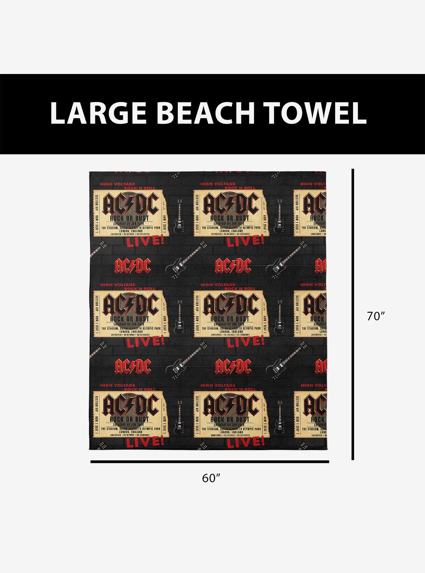 AC/DC Rock On Beach Towel for Two, , alternate