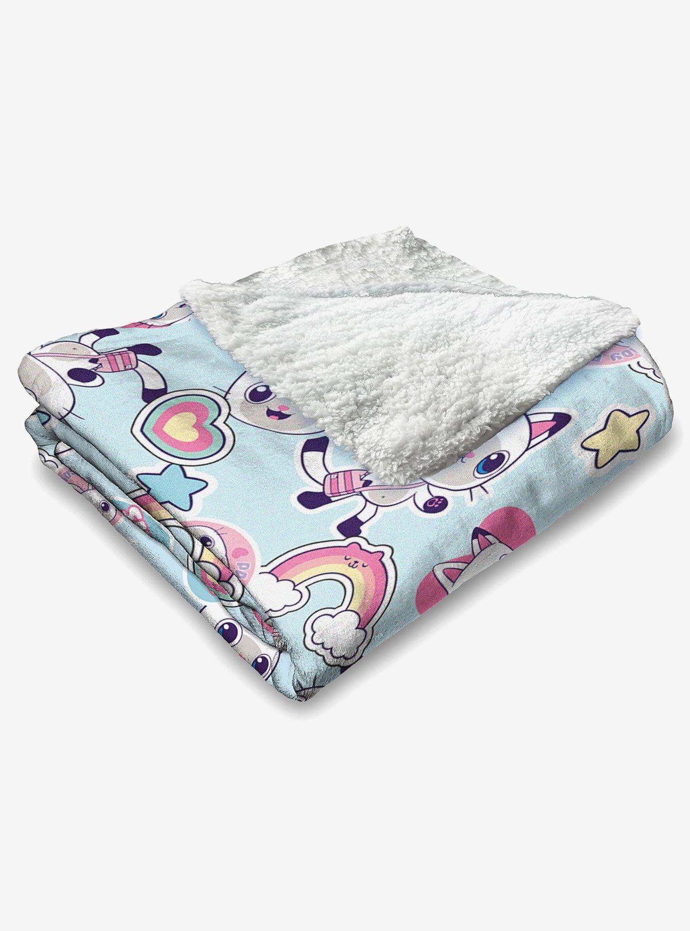 Gabby's Dollhouse Pandy Paws Silk Touch Sherpa Throw Blanket, , alternate