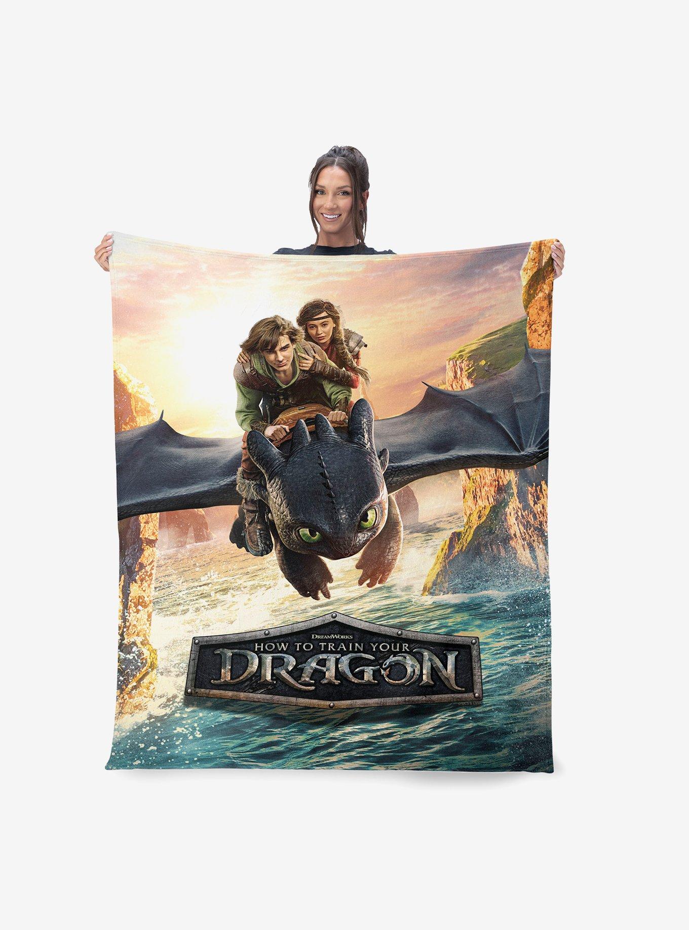 How to Train Your Dragon: Live Action Flight Above the Sea 60x80" Silk Touch Throw Blanket, , hi-res