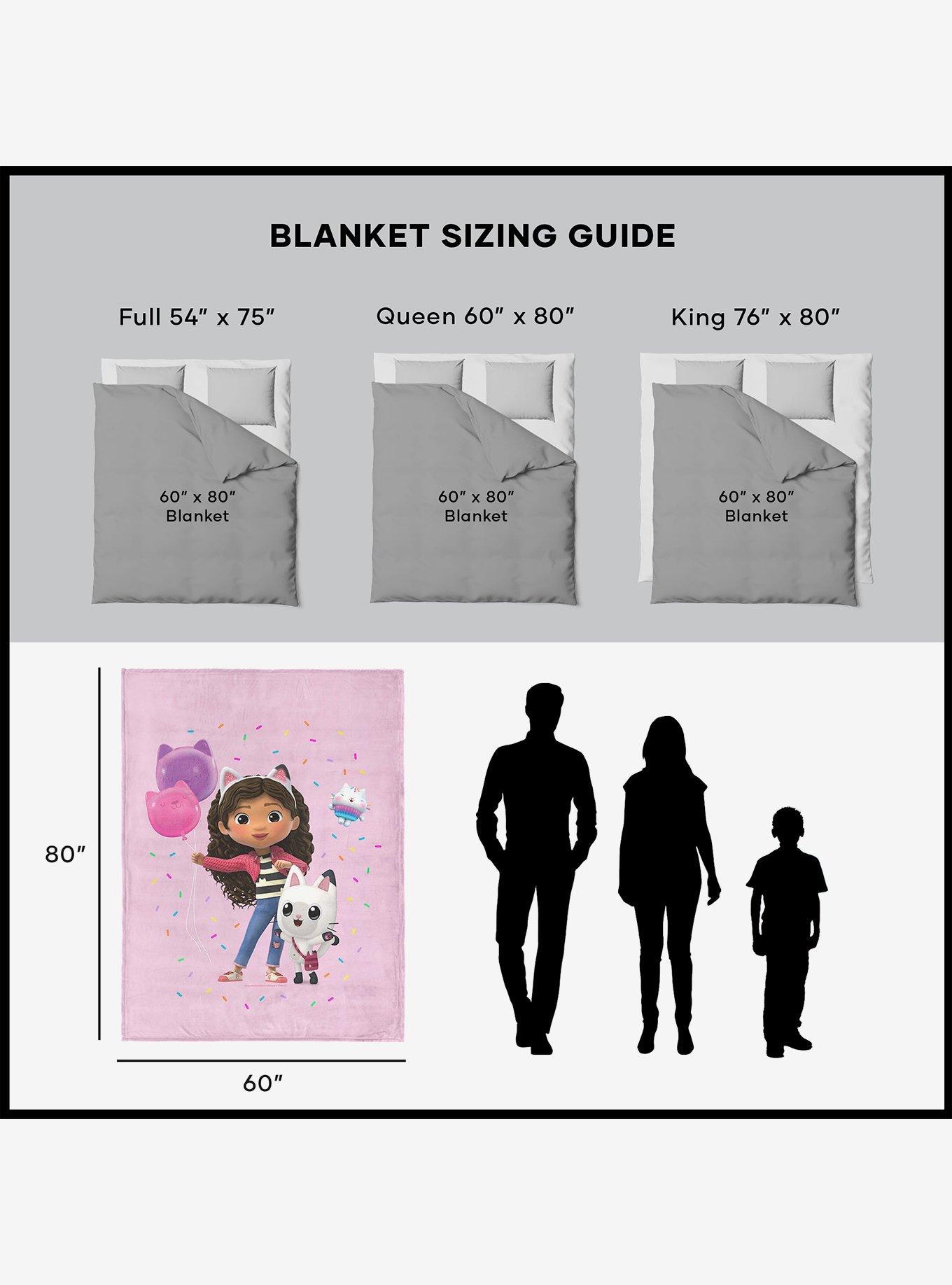 Gabby's Dollhouse Pink Party Time 60x80" Silk Touch Throw Blanket
