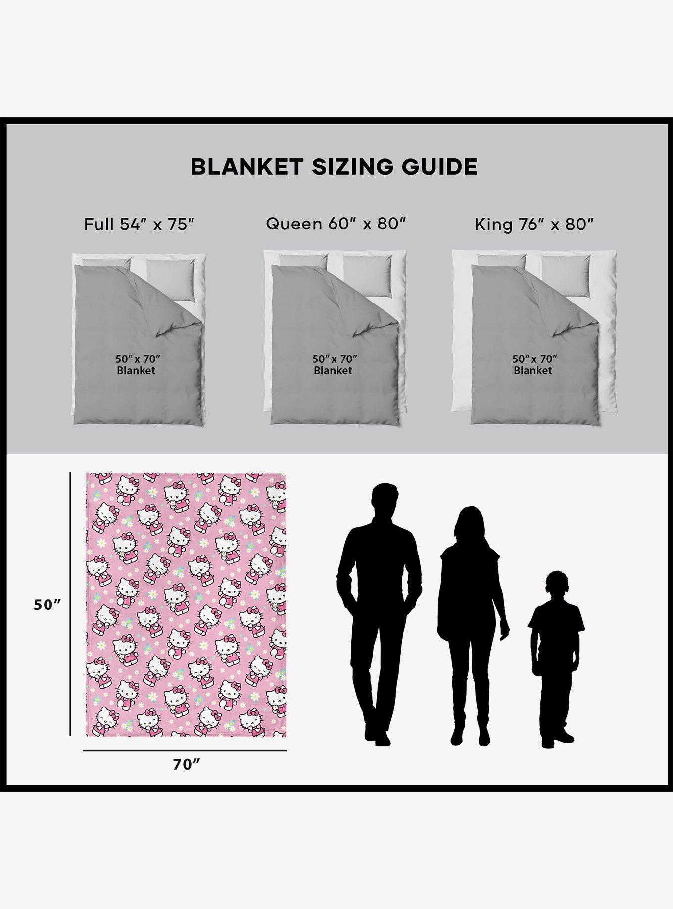 Hello Kitty Flower Power Silk Touch Throw Blanket, , alternate