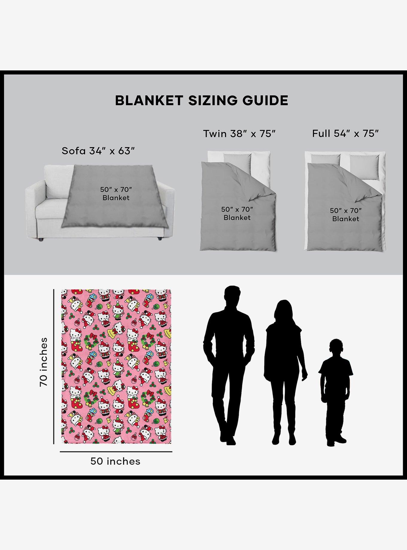 Hello Kitty Hello Mistletoe Pink Silk Touch Throw Blanket