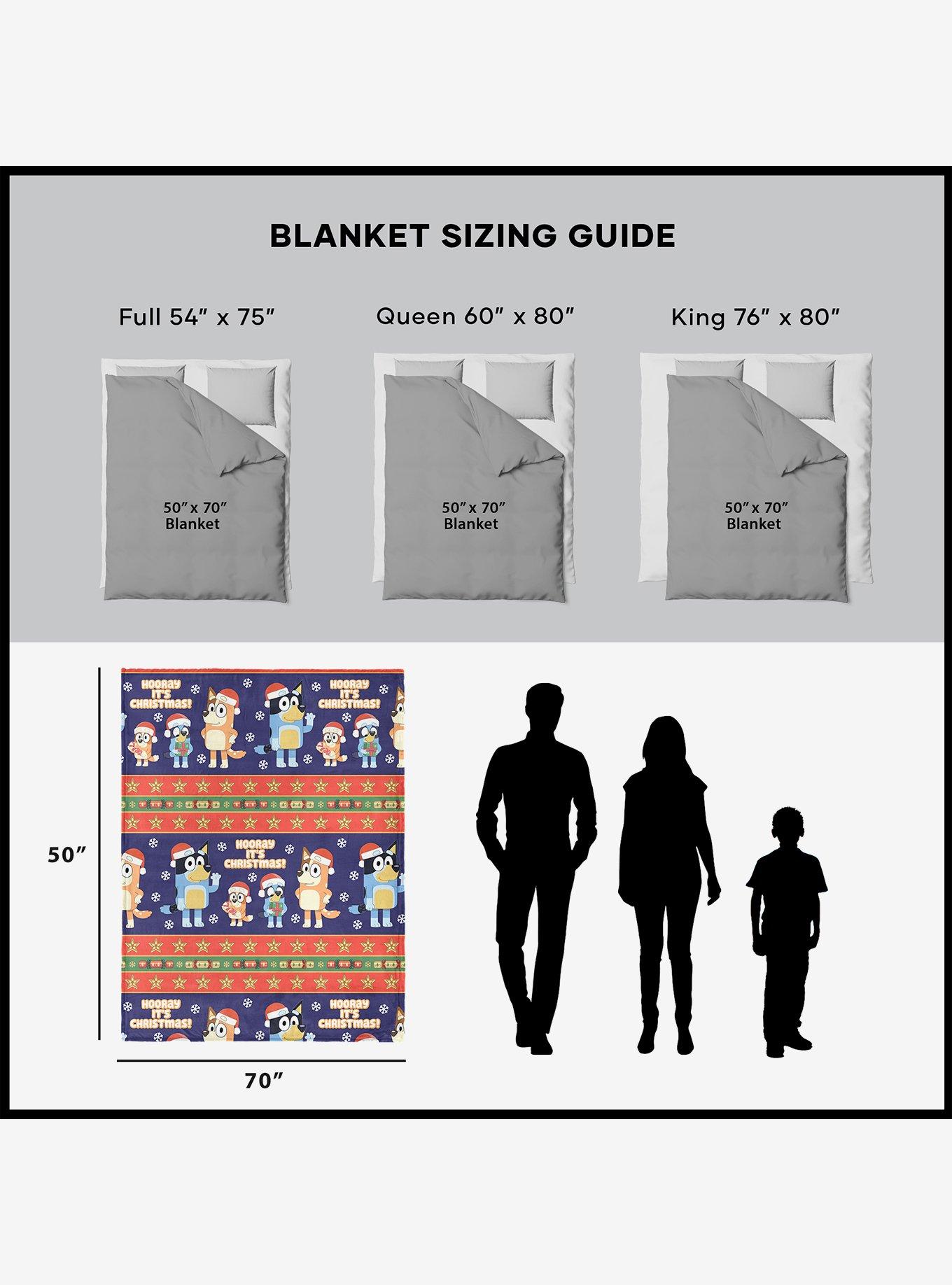 Bluey Holiday Stripe Heelers Silk Touch Throw Blanket, , alternate