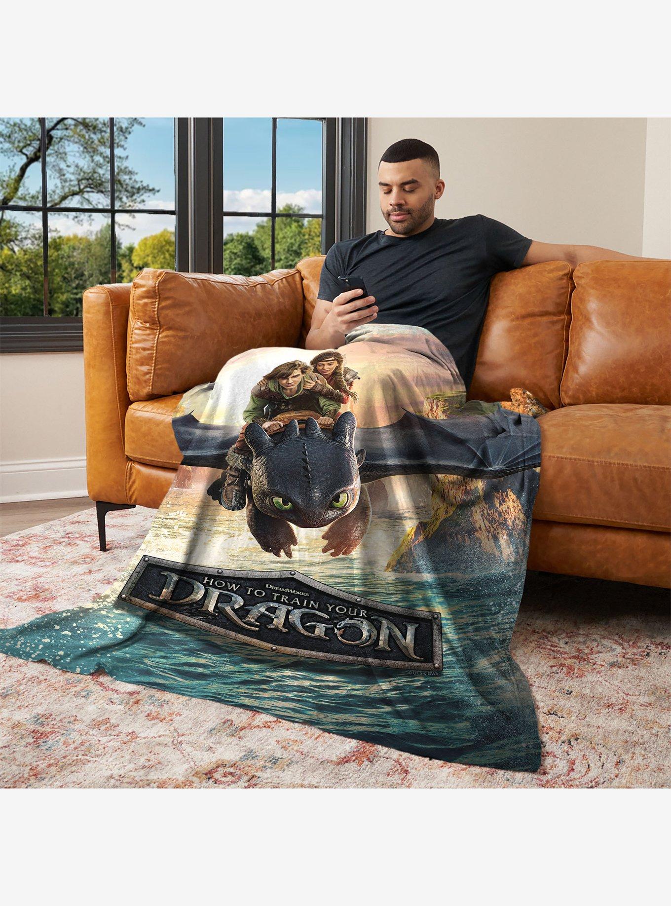 How to Train Your Dragon: Live Action Flight Above the Sea 40x50" Silk Touch Throw Blanket, , alternate