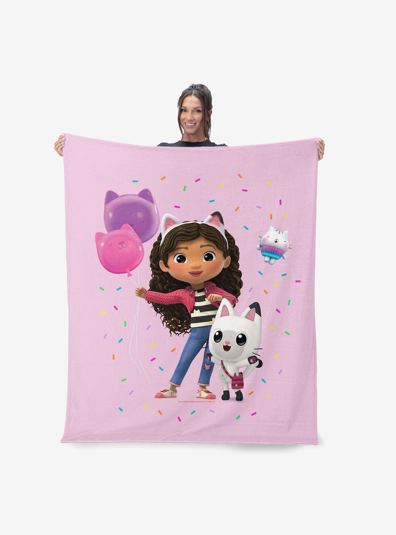 Gabby's Dollhouse Pink Party Time 40x50" Silk Touch Throw Blanket, , hi-res