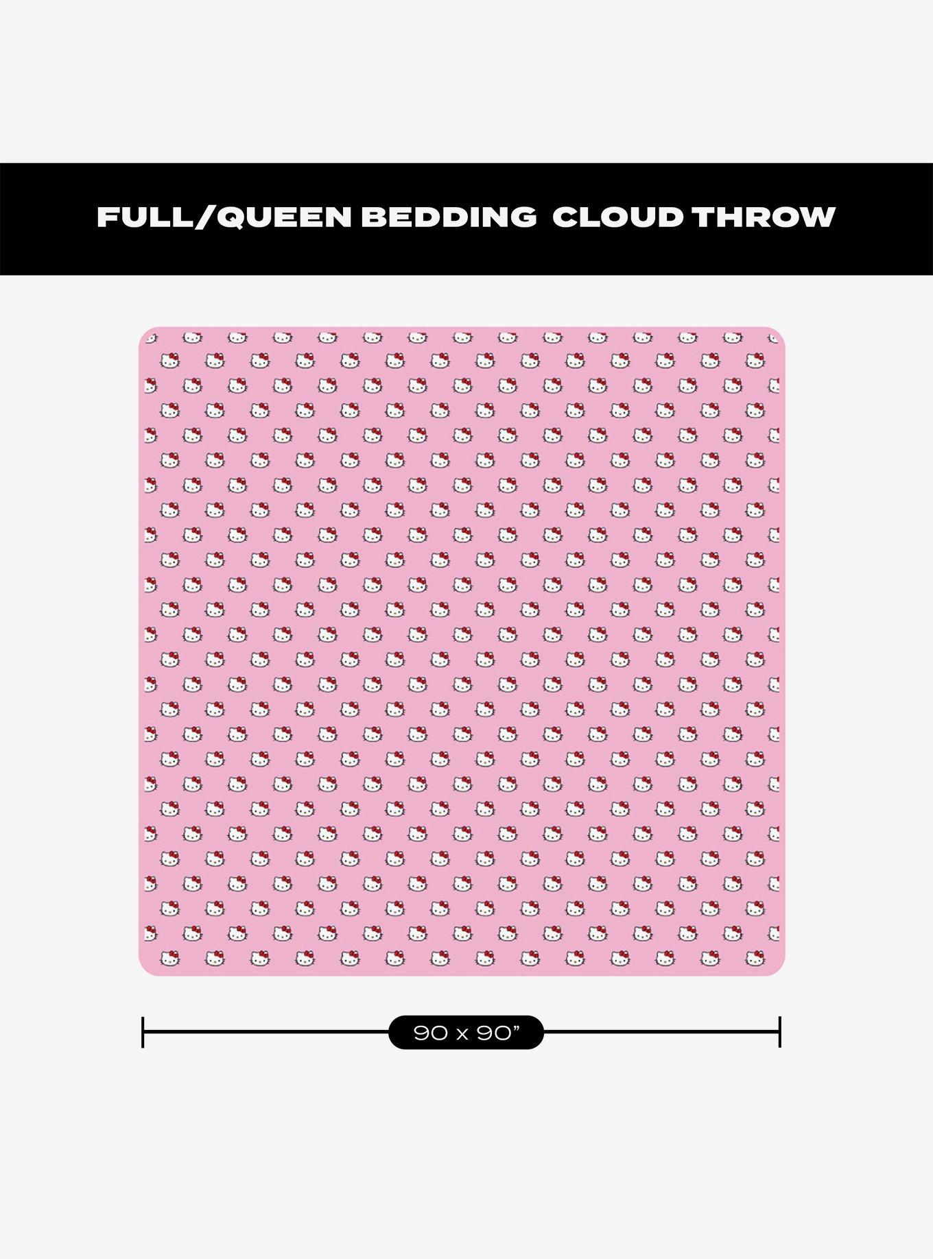Hello Kitty Cute Little Bows 90x90" Cloud Throw Blanket, , alternate