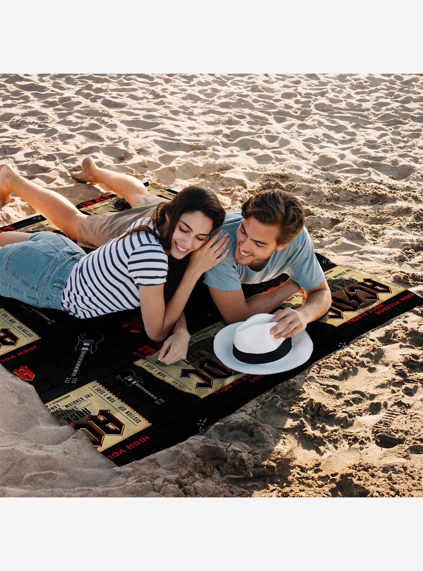 AC/DC Rock On Beach Towel for Two, , alternate