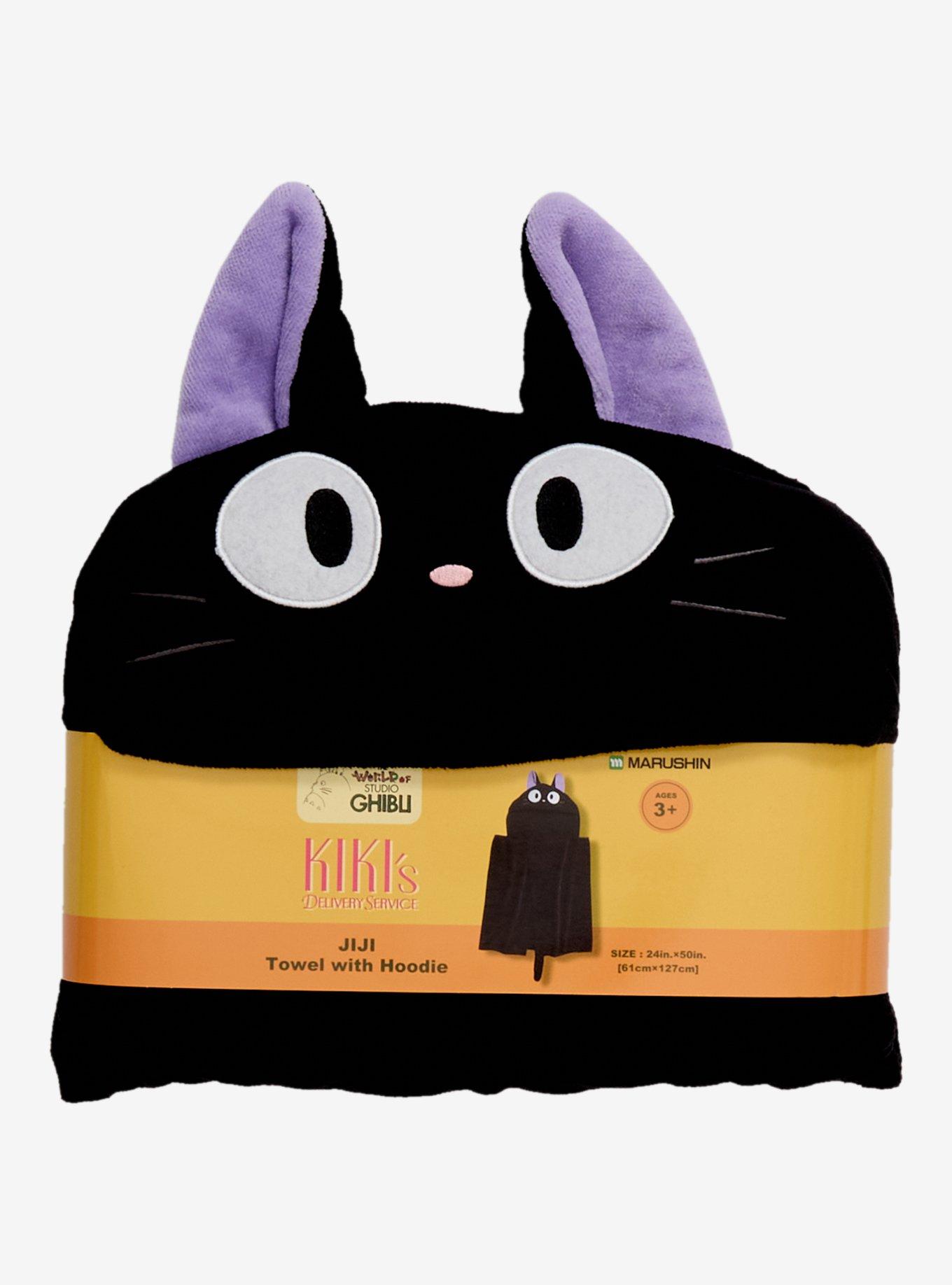 Studio Ghibli&reg; Kiki's Delivery Service Jiji Towel With Hood &mdash; BoxLunch Exclusive, , hi-res
