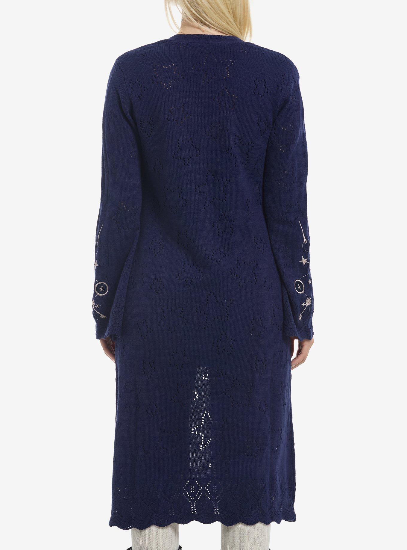 Coraline Embroidered Pointelle Girls Knit Duster, , hi-res