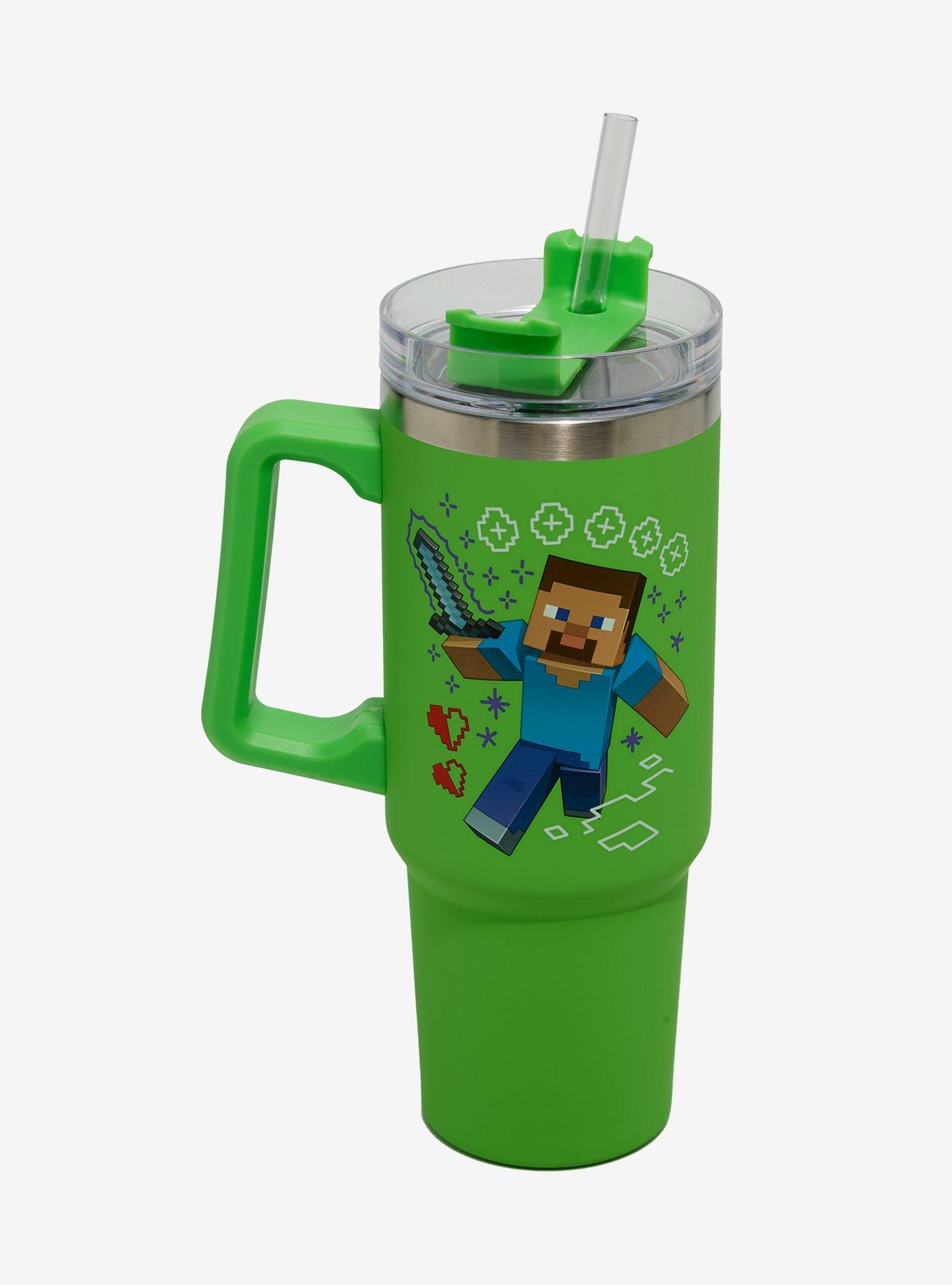 Minecraft Steve Straw Tumbler with Handle, , alternate