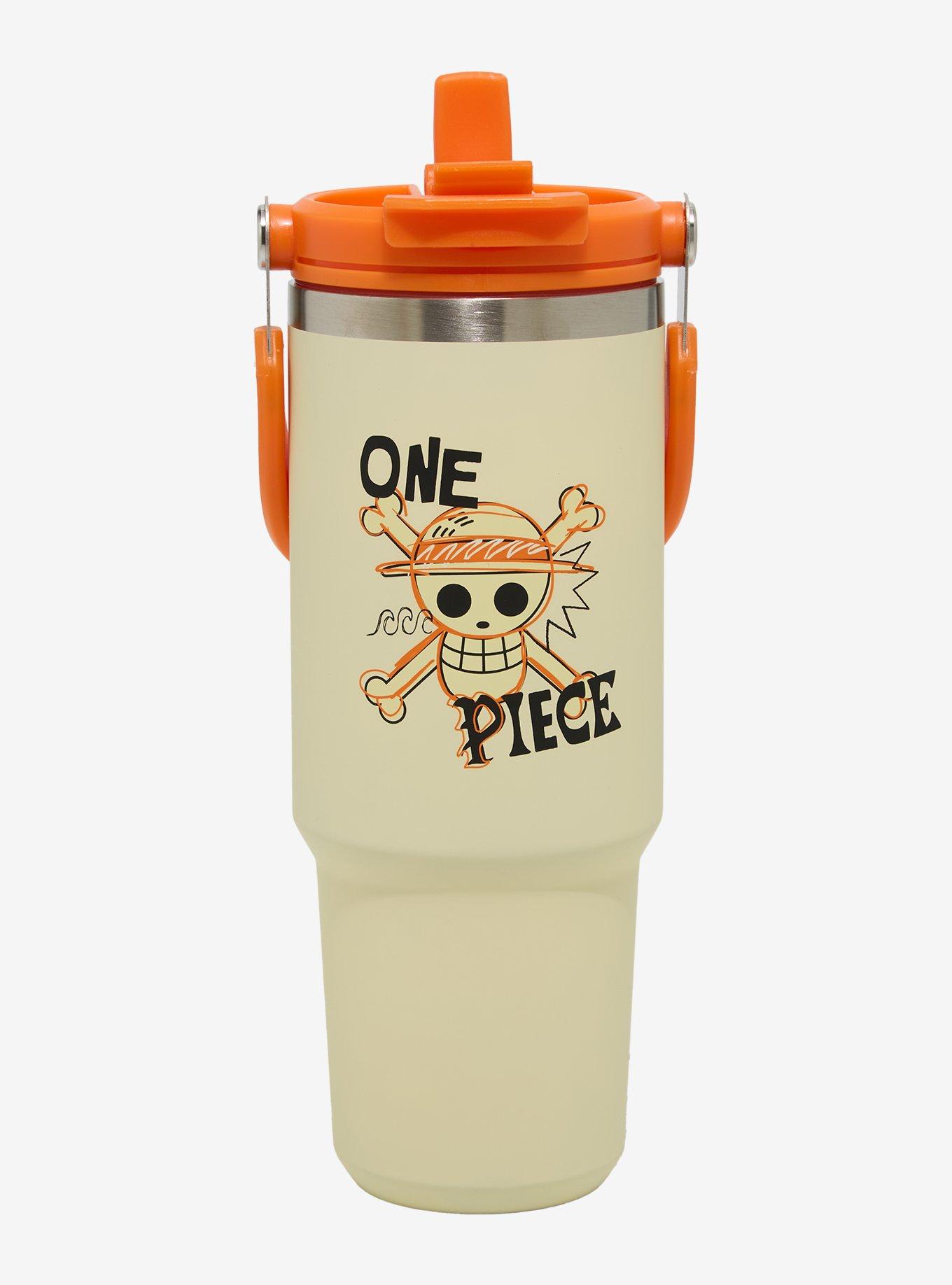 One Piece Straw Hat Pirates Icons Travel Water Bottle, , hi-res