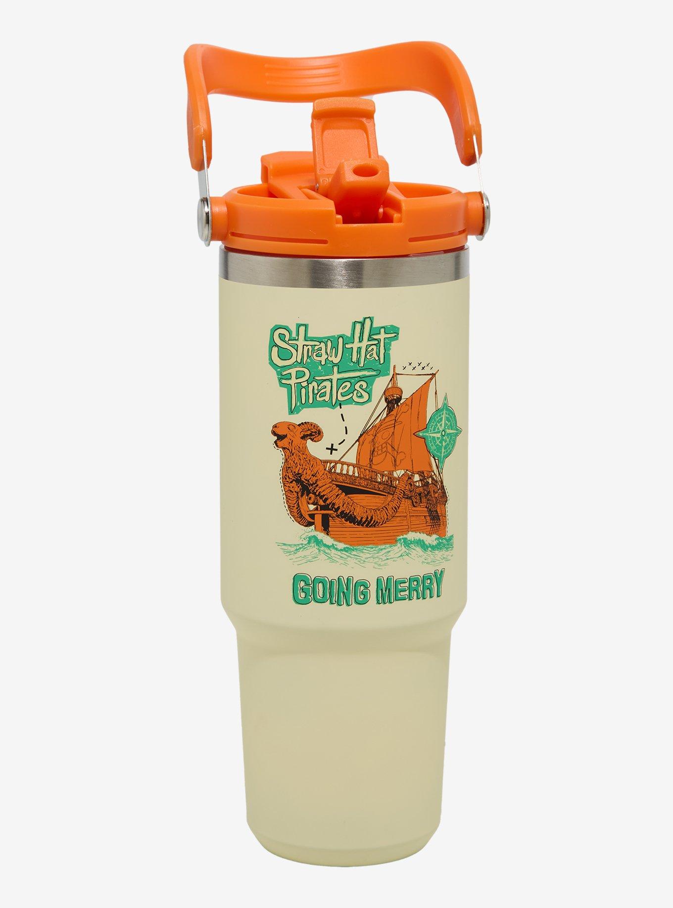 One Piece Straw Hat Pirates Icons Travel Water Bottle, , alternate