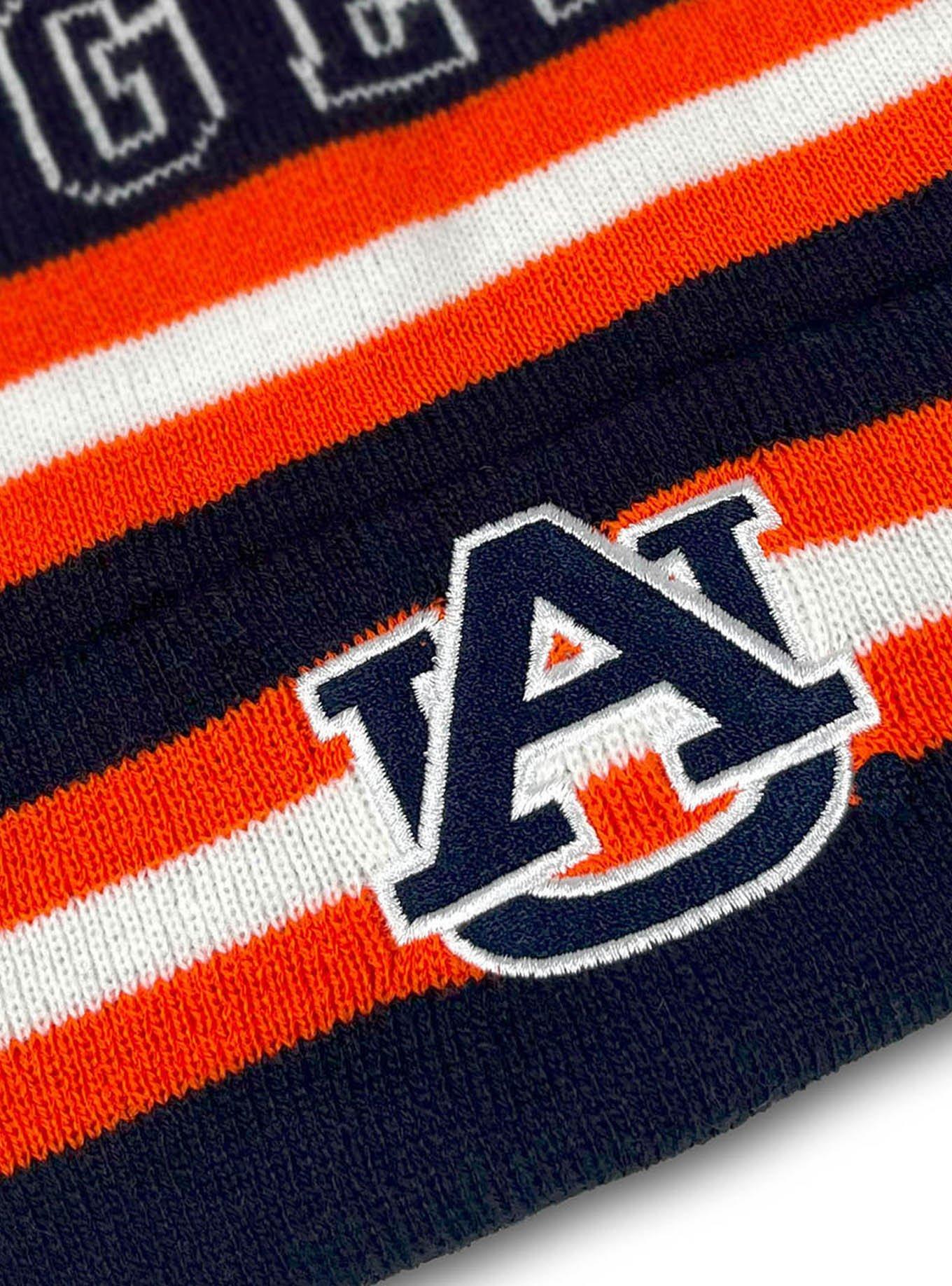 Auburn University Block Stripes Knit Pom Beanie, , hi-res