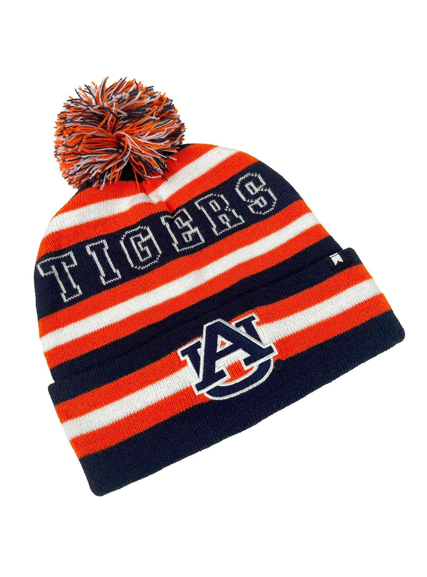 Auburn University Block Stripes Knit Pom Beanie, , alternate