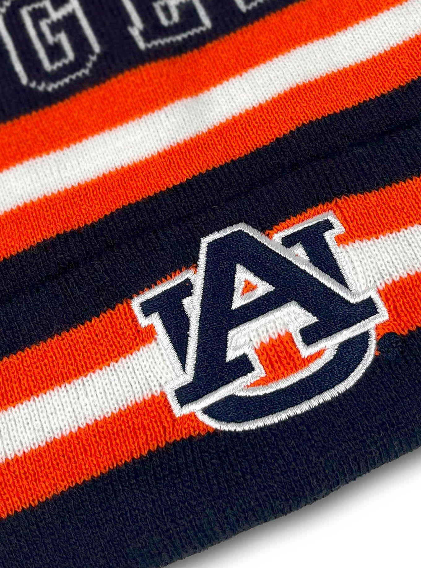 Auburn University Block Stripes Knit Pom Beanie, , alternate