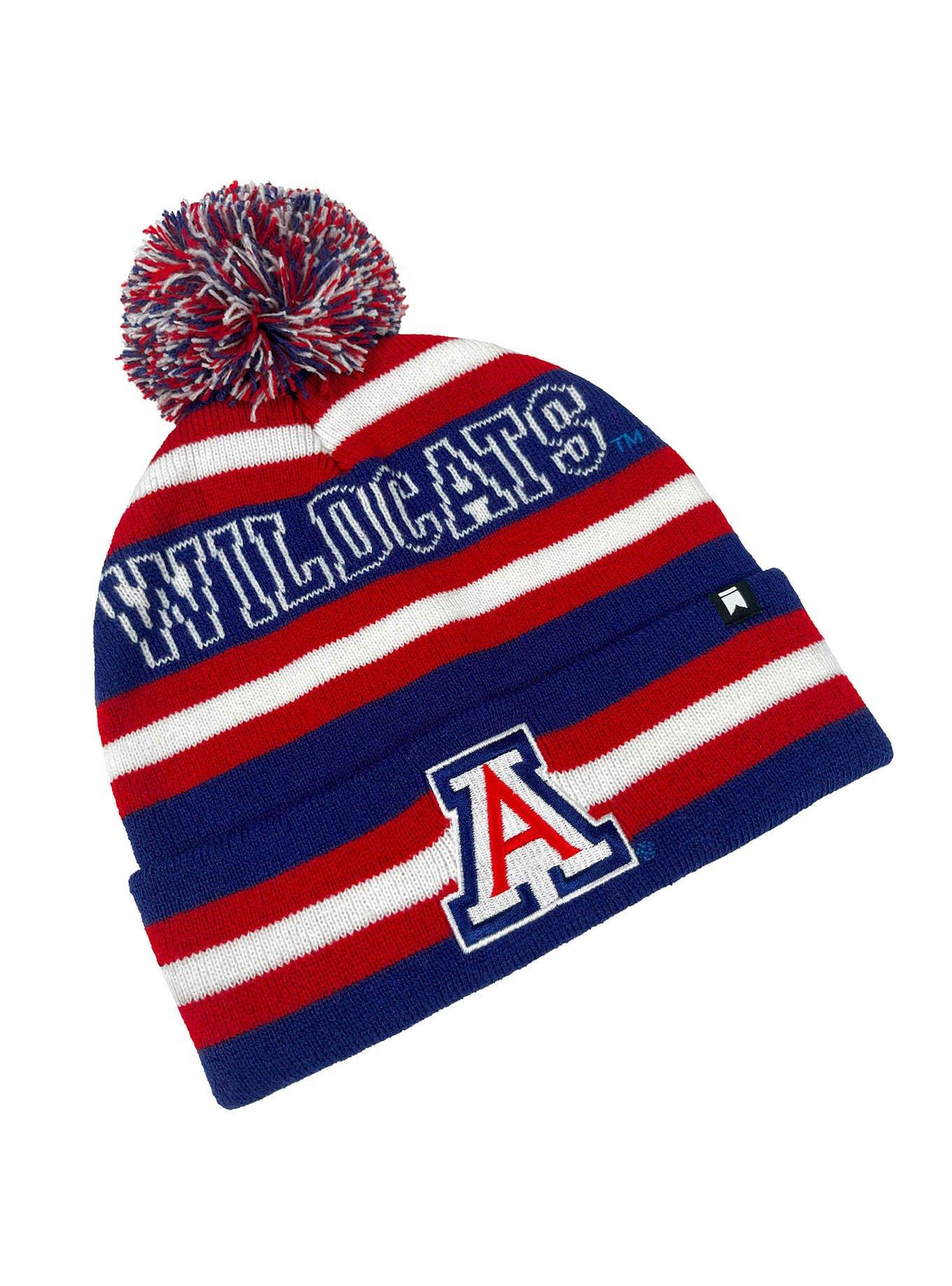 University of Arizona Block Stripes Knit Pom Beanie, , alternate