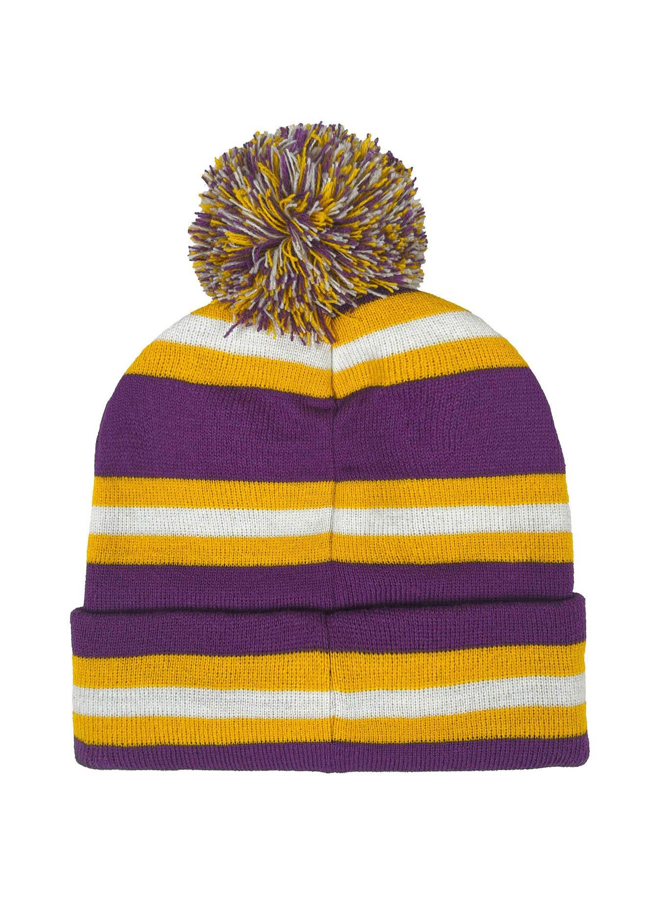 Louisiana State University Block Stripes Knit Pom Beanie, , alternate