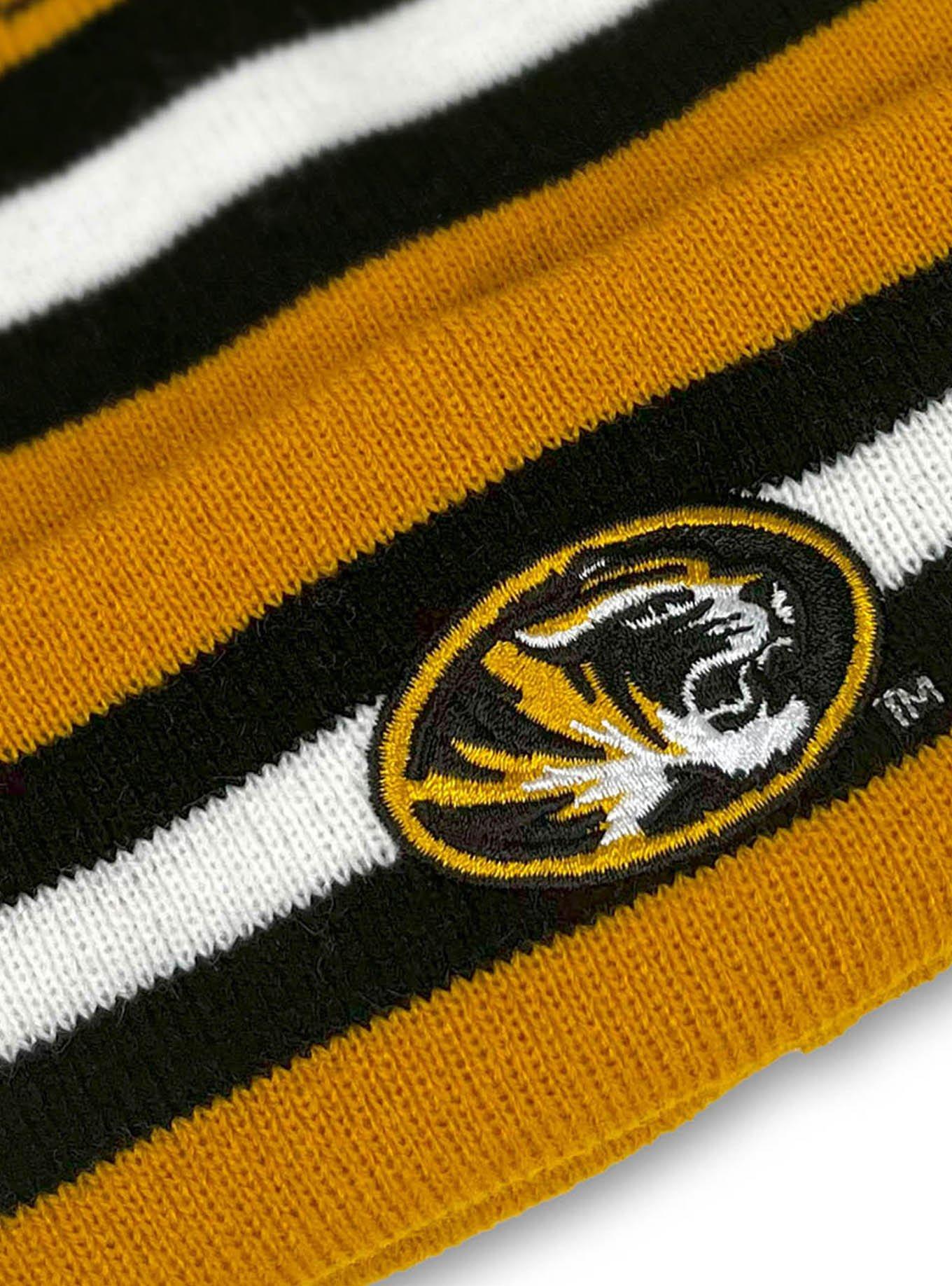 University of Missouri Block Stripes Knit Pom Beanie, , alternate