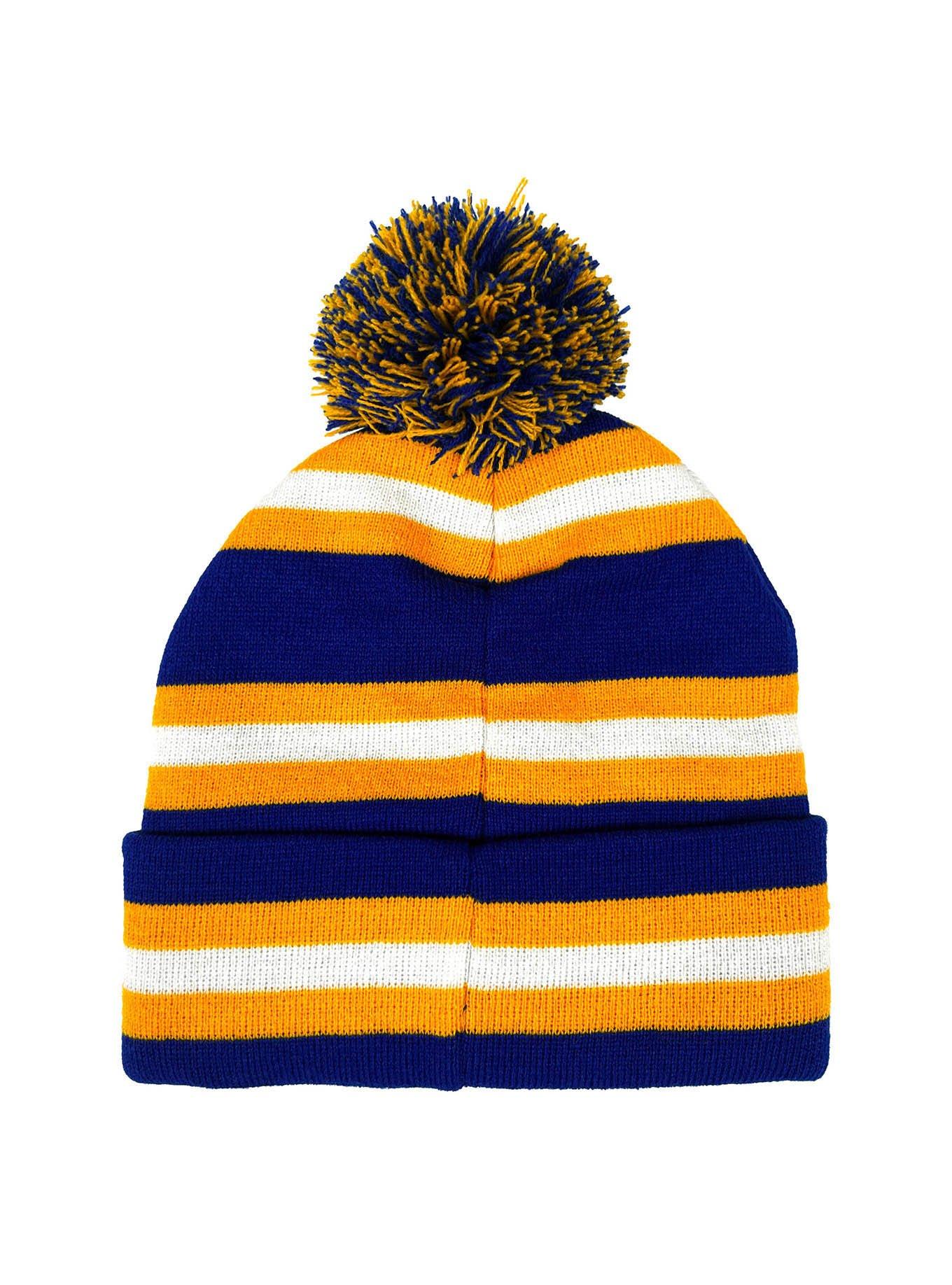 University of Pittsburgh Block Stripes Knit Pom Beanie