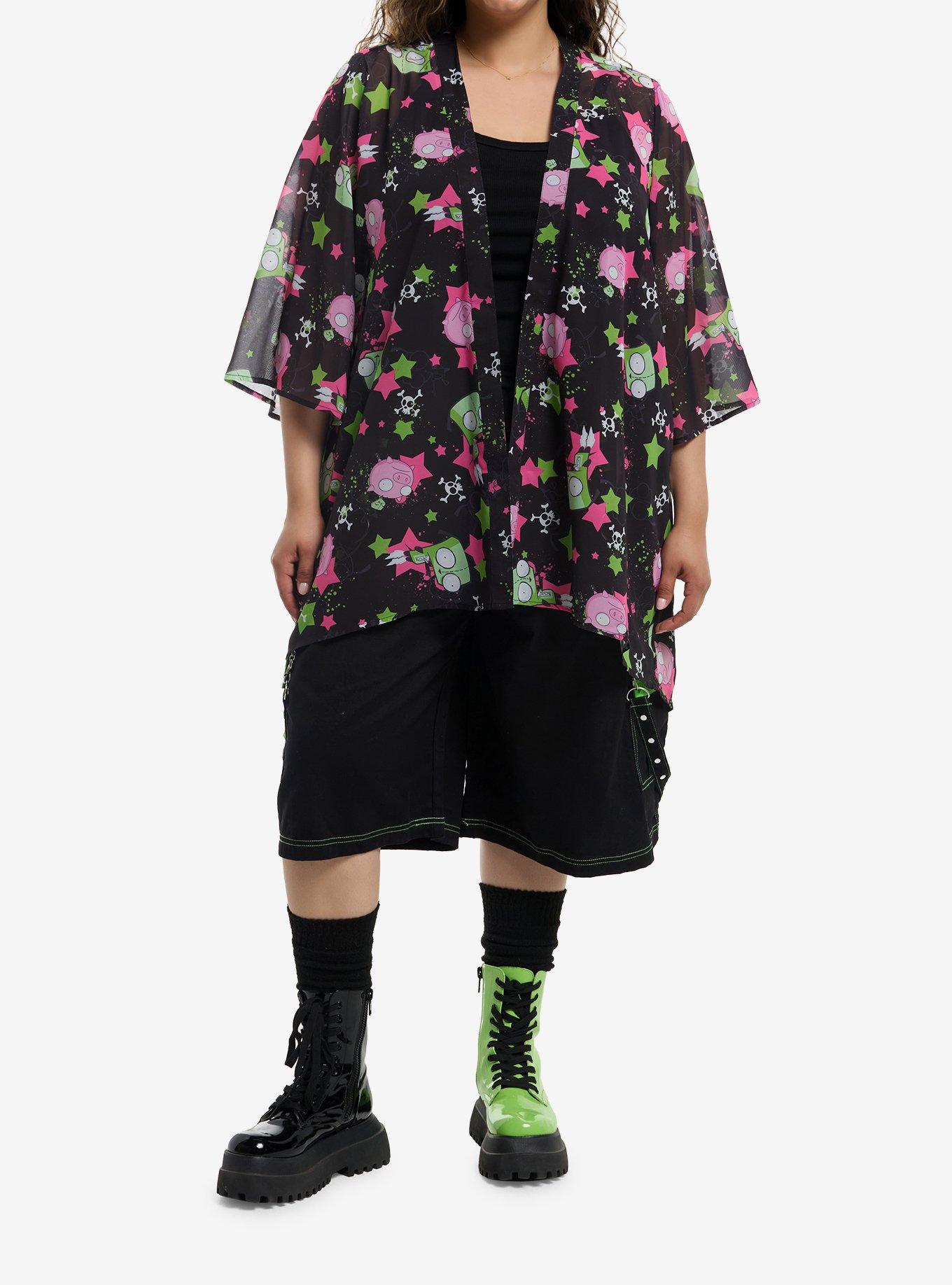 Invader Zim GIR Stars Girls Duster Plus Size, , hi-res