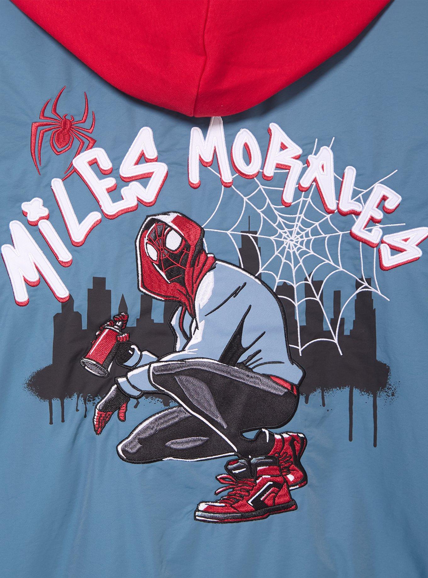 Marvel Spider-Man Miles Morales Bomber Jacket - BoxLunch Exclusive, GREEN, alternate - view 4