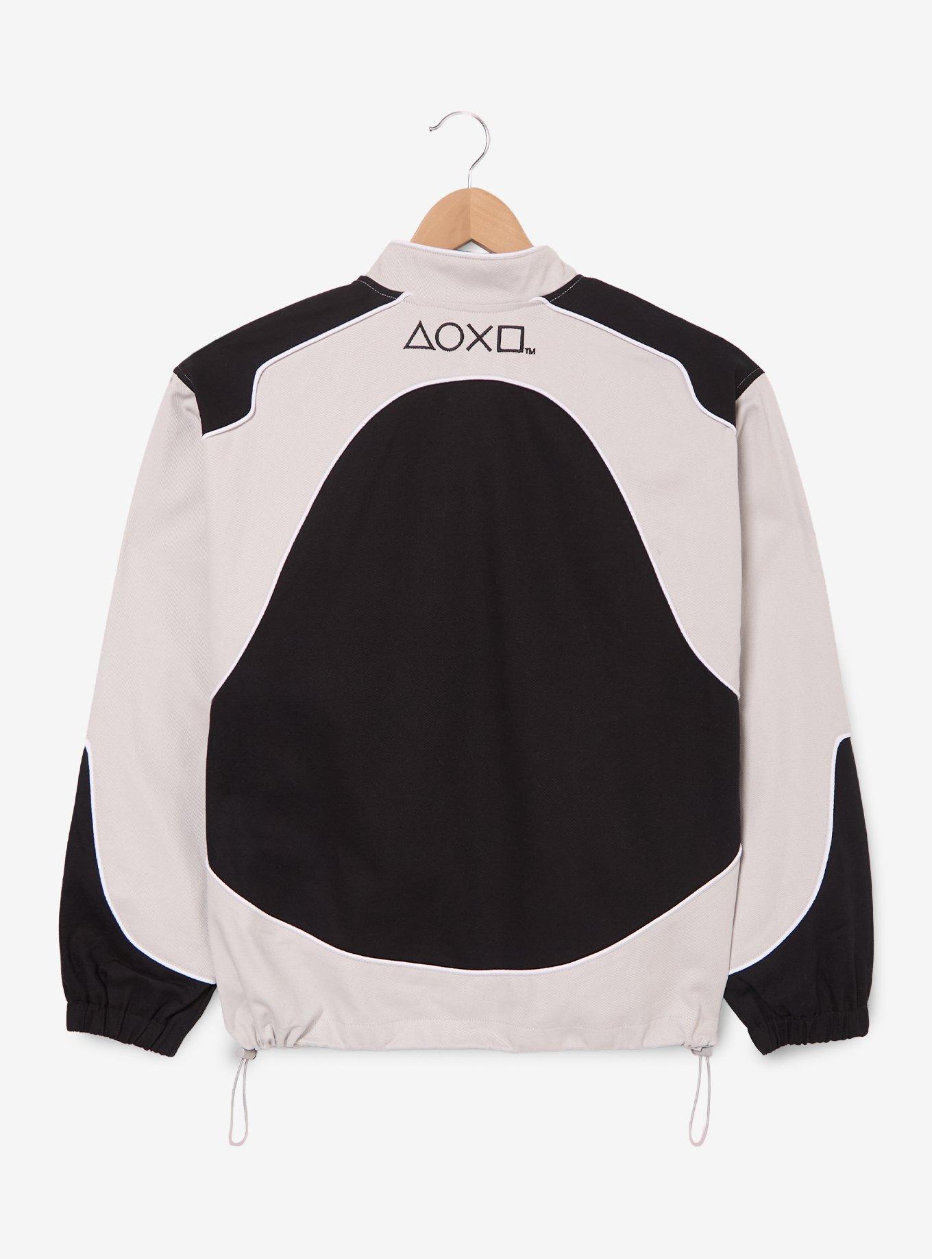 PlayStation Logo Moto Jacket - BoxLunch Exclusive, GREY, alternate - view 2