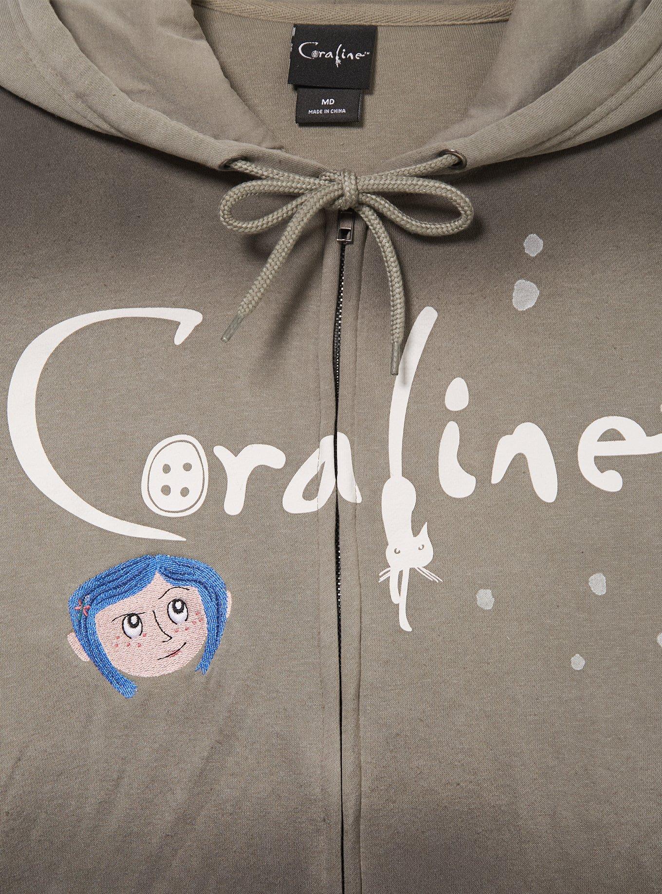 Coraline Gradient Zippered Hoodie - BoxLunch Exclusive, BLUE, alternate - view 3