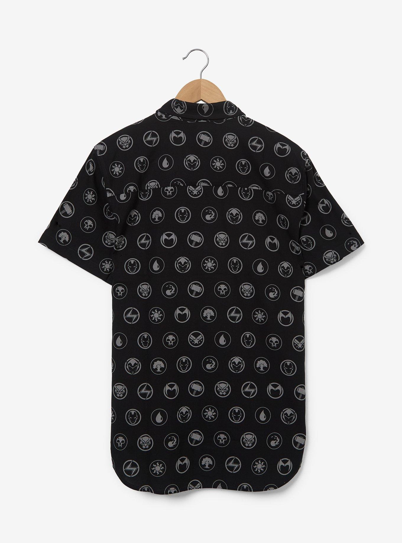 Magic: The Gathering x Marvel Icons Allover Print Woven Button-Up - BoxLunch Exclusive, , hi-res