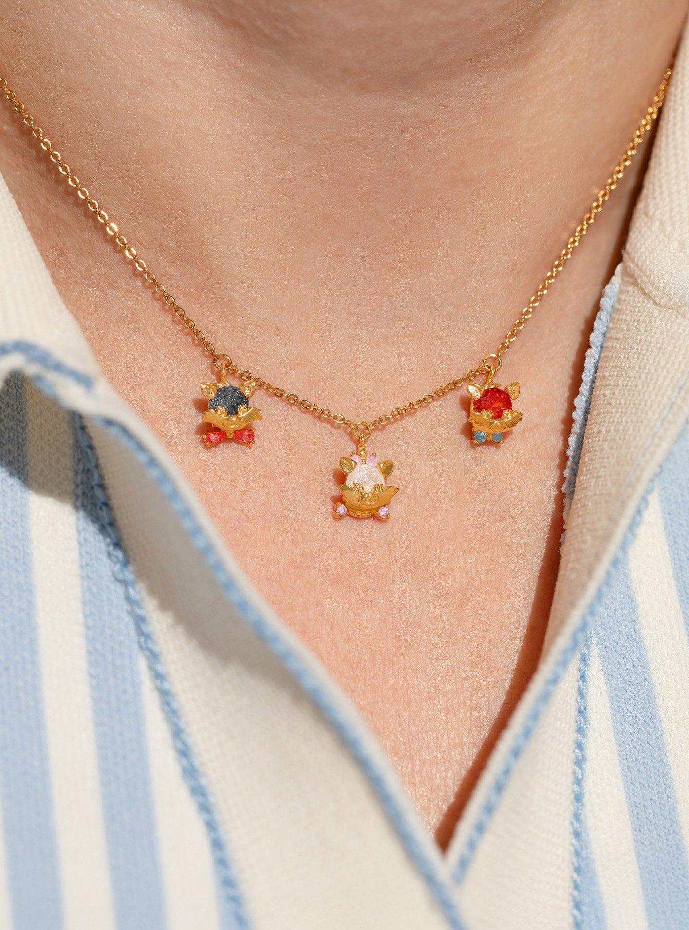 Girls Crew Disney The Aristocats Kittens Charm Necklacke - BoxLunch Exclusive, , alternate