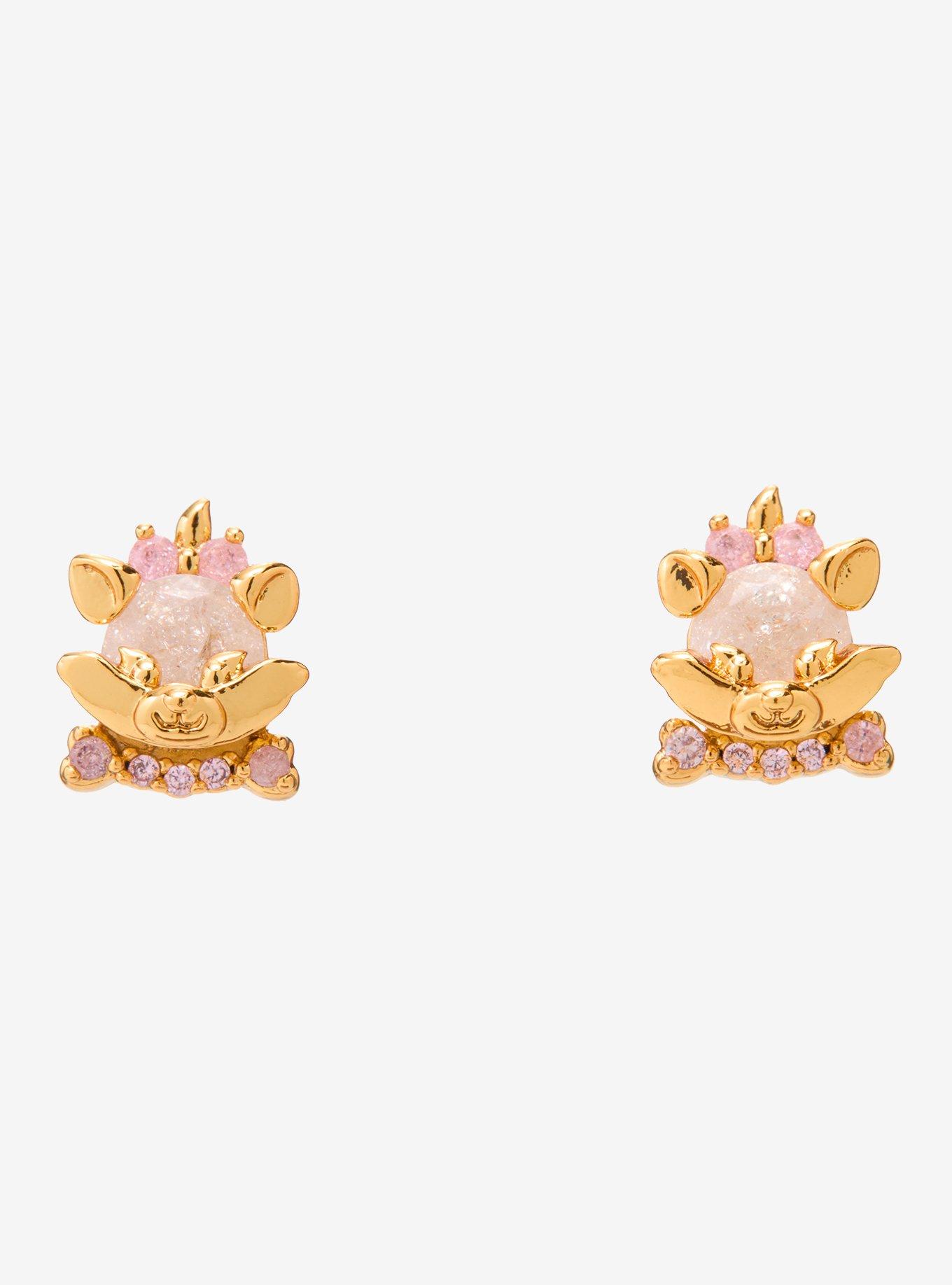 Girls Crew Disney The Aristocats Marie Stud Earrings - BoxLunch Exclusive, , hi-res