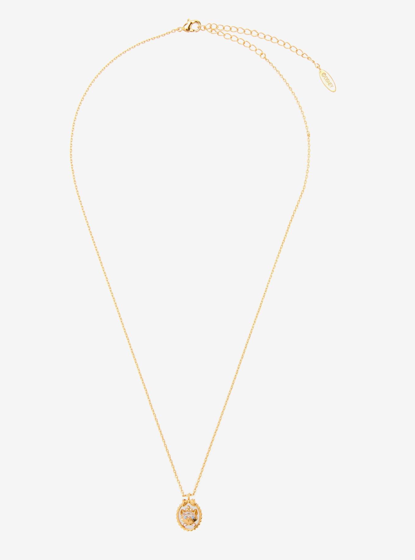 Girls Crew Disney The Aristocats Marie Portrait Necklace - BoxLunch Exclusive, , hi-res