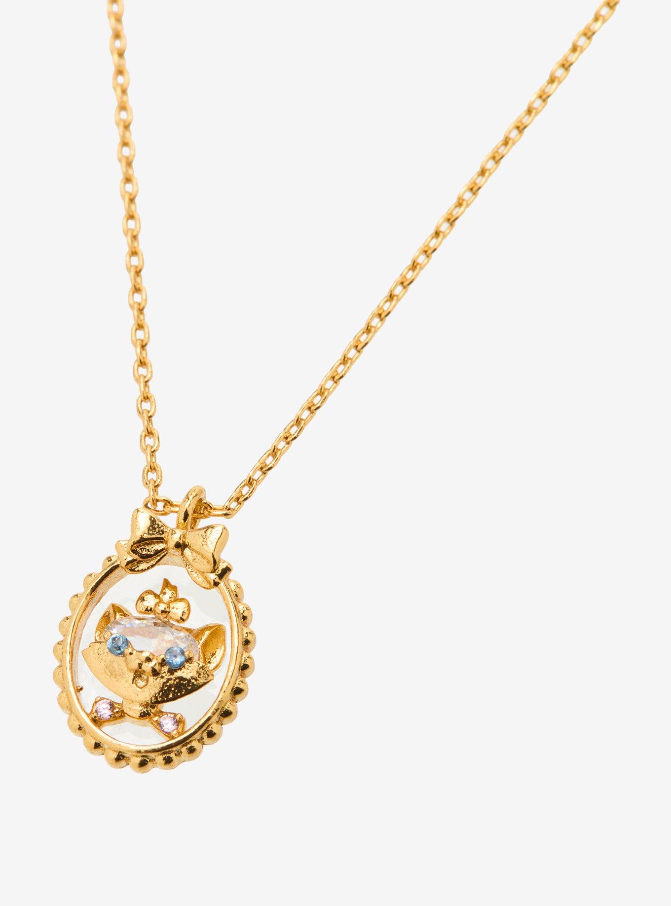 Girls Crew Disney The Aristocats Marie Portrait Necklace - BoxLunch Exclusive, , alternate