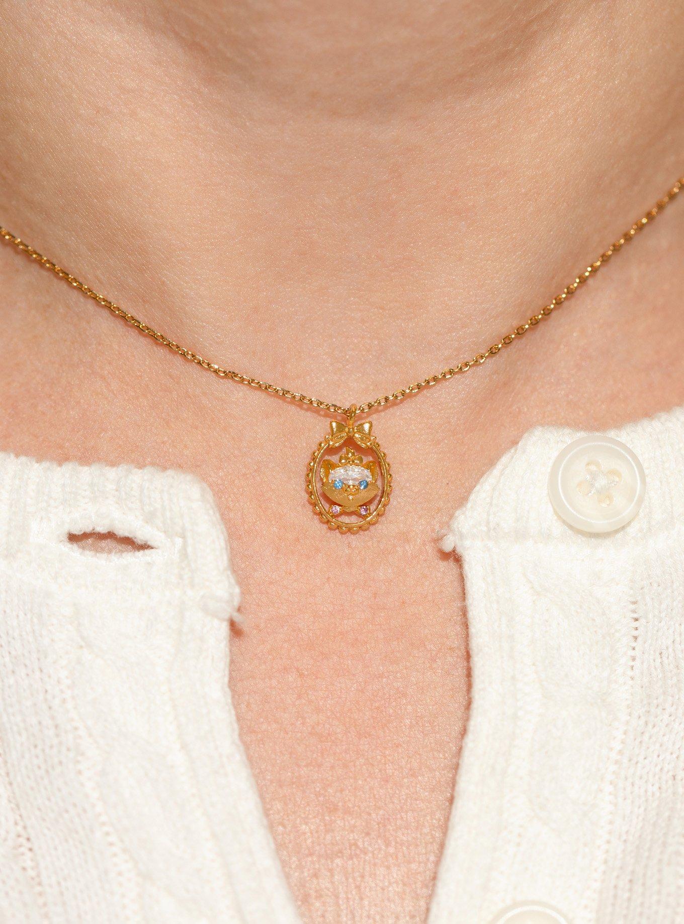 Girls Crew Disney The Aristocats Marie Portrait Necklace - BoxLunch Exclusive, , alternate