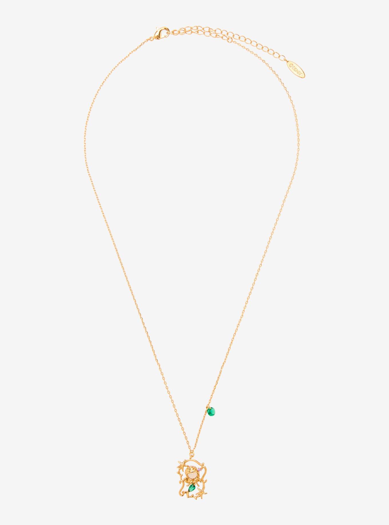 Girls Crew Disney The Little Mermaid Ariel Portrait Necklace - BoxLunch Exclusive, , hi-res