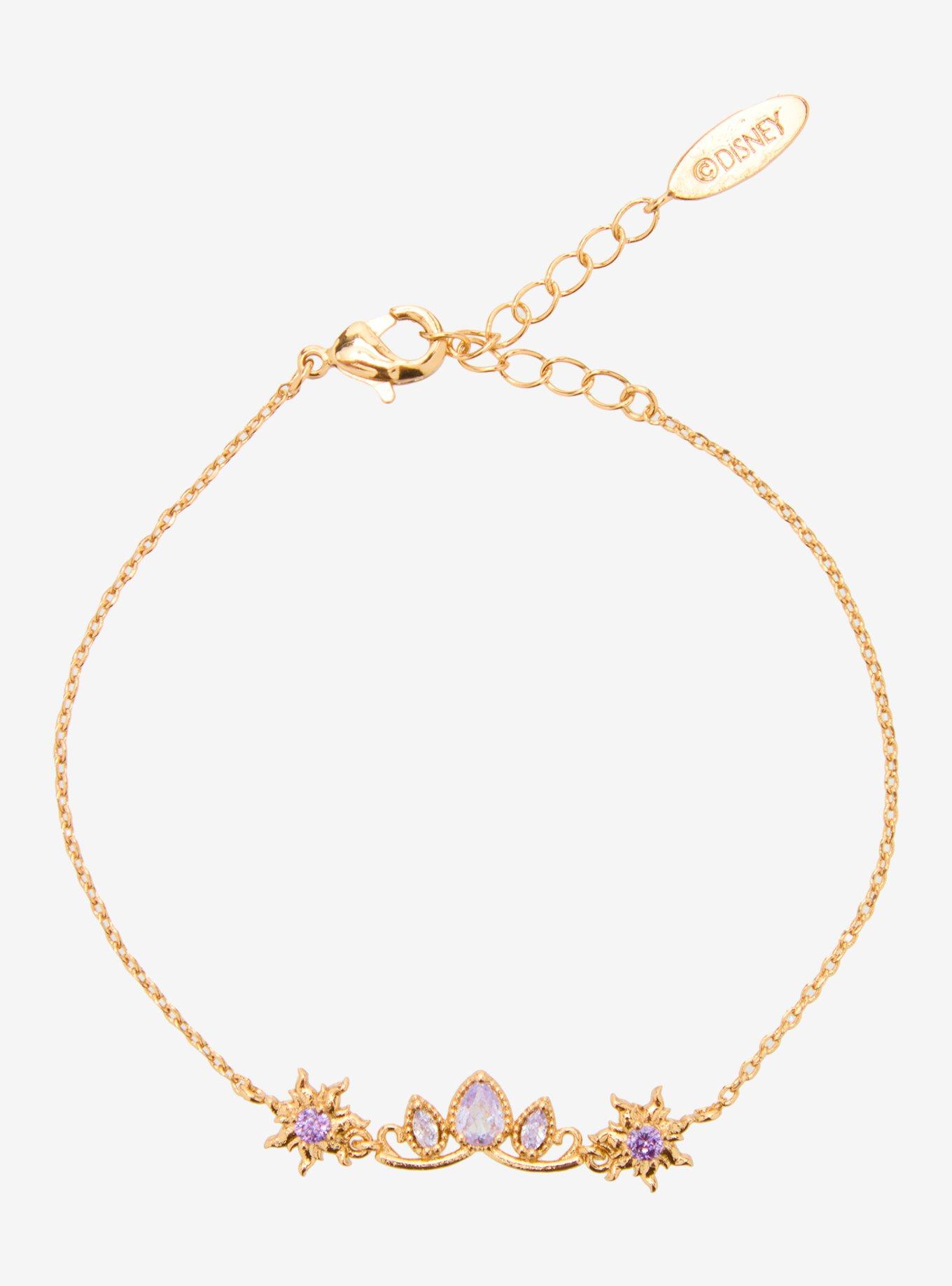 Girls Crew Disney Tangled Rapunzel Crown Bracelet - BoxLunch Exclusive, , hi-res