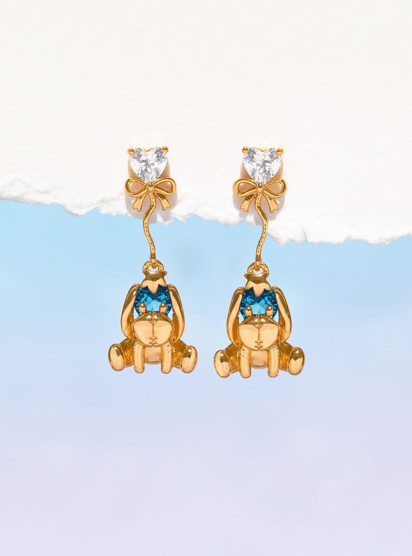 Girls Crew Disney Winnie the Pooh Eeyore Charm Stud Earrings - BoxLunch Exclusive, , alternate