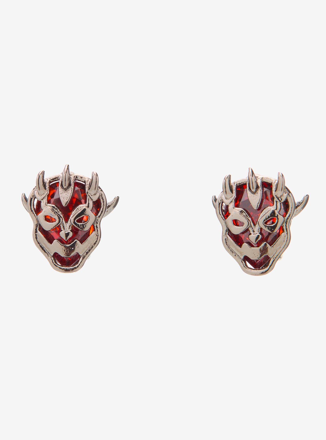 Girls Crew Star Wars Darth Maul Stud Earrings - BoxLunch Exclusive, , hi-res