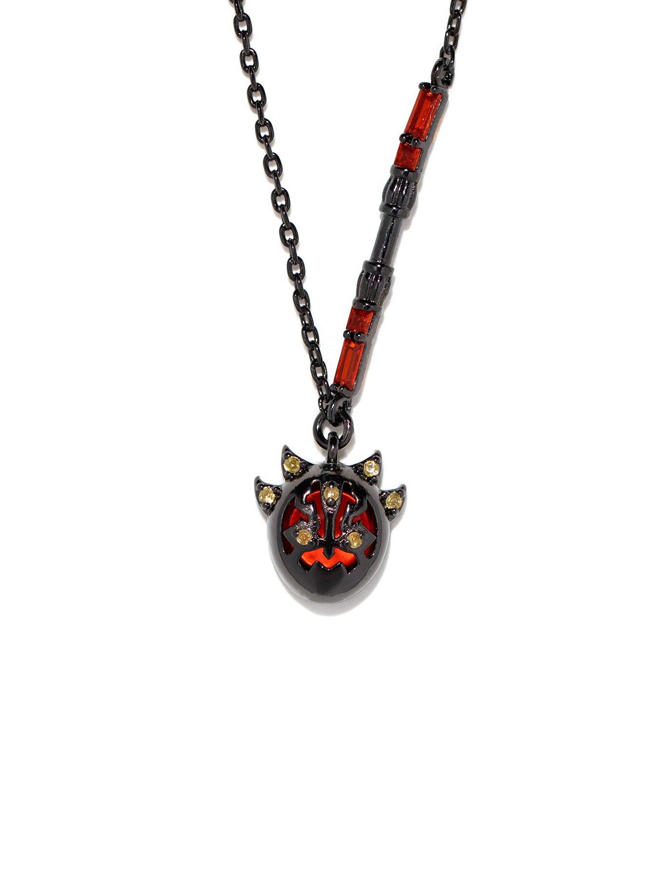 Girls Crew Star Wars Darth Maul Charm Necklace - BoxLunch Exclusive, , hi-res